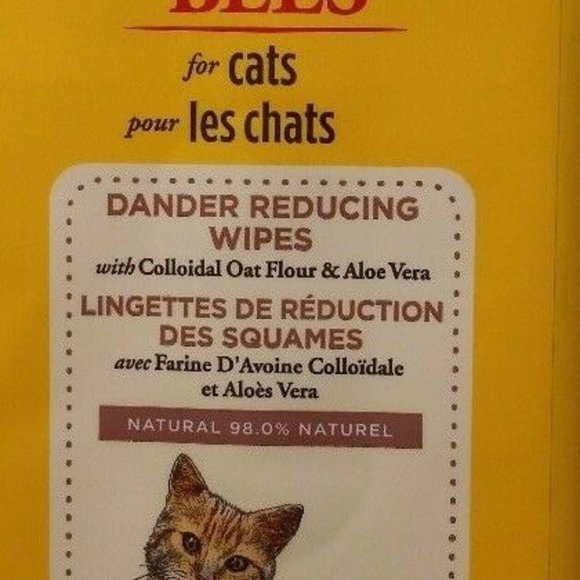 4 Burt's Bees for Cats Dander Reducing Wipes - Picture 3 of 13